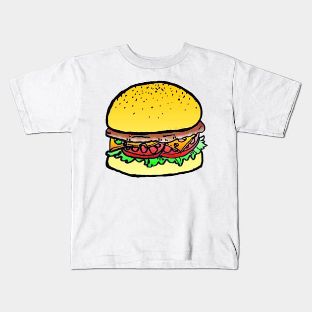 colored burger Kids T-Shirt by ghjura